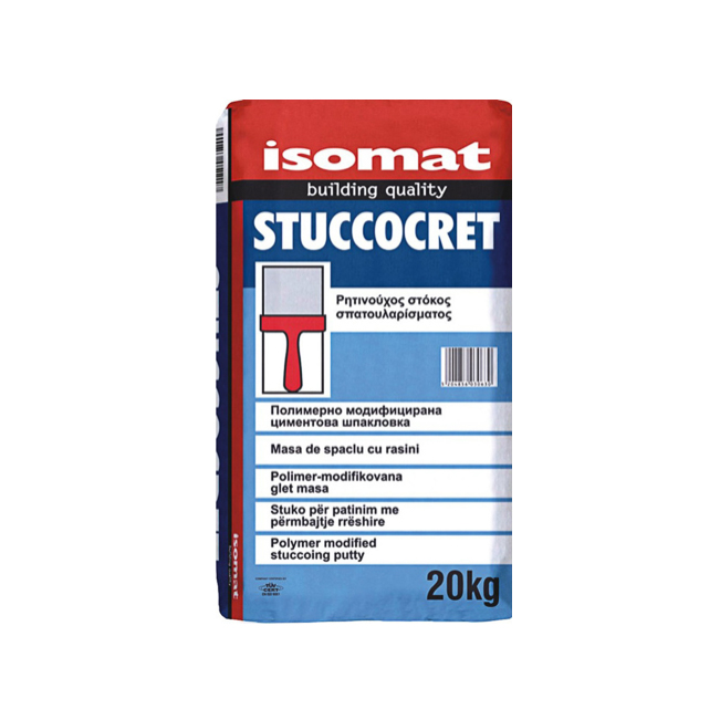 20200804181848_isomat_stuccocret_20kg Στόκος Γενικής Χρήσης Ακρυλικός / Ρητινούχος Λευκός 20kg Isomat Stuccocret