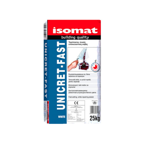 Ταχύπηκτος Λευκός Σοβάς 25kg Isomat Unicret-Fast