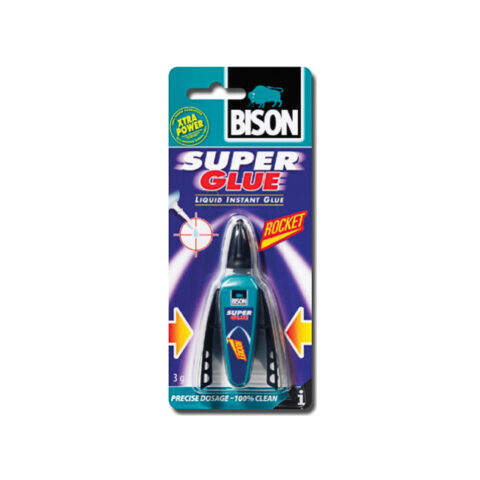 Υγρή Κόλλα Στιγμής Super Glue Rocket Μικρού Μεγέθους 3gr Bison