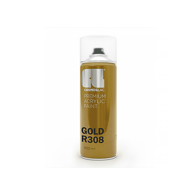 20211222171446_92b79805 Σπρέι Βαφής Premium Acrylic με Γυαλιστερό Εφέ Gold 400ml Cosmos Lac