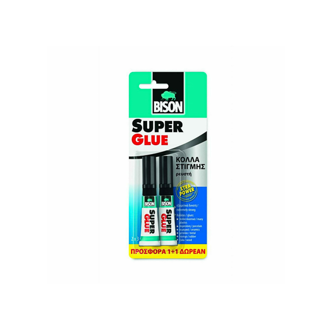 20220103144059_10719dfd Υγρή Κόλλα Στιγμής Super Glue Xtra Power Μικρού Μεγέθους 2τμχ 3ml Bison